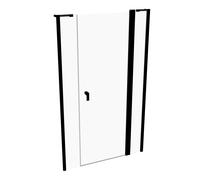 HÜPPE Design pure Porte battante à 4 angles avec segment fixe et partie secondaire en niche, fabrication sur mesure, largeur 90-120cm, hauteur 140-200cm, 8P7380123322, 8P7380123322, Cabine doccia: Pro