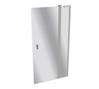 HÜPPE Design pure porte battante avec segments fixes Largeur : 100cm arrêt à gauche et à droite pour bac à douche, 8P0703087380, 8P0703087380, Cabine doccia: Profilo colore argento vetro opaco vetro o