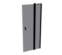 HÜPPE Design pure porte battante avec segments fixes Largeur : 80cm arrêt à gauche et à droite pour bac à douche, 8P0701123301, 8P0701123301, Cabine doccia: Colore del profilo Black Edition Glass ESG 
