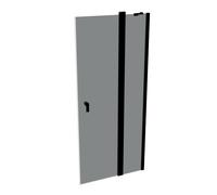 HÜPPE Design pure porte battante avec segments fixes Largeur : 88cm arrêt à gauche et à droite pour bac à douche, 8P0714123301, 8P0714123301, Cabine doccia: Colore del profilo Black Edition Glass ESG 