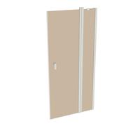 HÜPPE Design pure porte battante avec segments fixes Largeur : 90cm arrêt à gauche et à droite pour bac à douche, 8P0702182341, 8P0702182341, Cabine doccia: Colore del profilo Bianco Edition Glass ESG