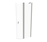 HÜPPE Design pure Porte battante avec segments fixes Rayon de 2 vantaux : 50cm Largeur : 100cm Butée gauche & droite pour bac à douche, 8P1709087322, 8P1709087322, Cabine doccia: Profilo colore argent