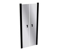 HÜPPE Design pure porte battante dans la niche Largeur : 80cm arrêt à gauche et à droite pour le receveur de douche, 8P1301123381, 8P1301123381, Cabine doccia: Profilo colore Nero Edizione in vetro ES