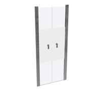 HÜPPE Design pure porte battante dans la niche Largeur : 80cm arrêt à gauche et à droite pour le receveur de douche, 8P1301092375, 8P1301092375, Cabine doccia: Profilo colore argento vetro lucido ESG 