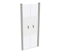 HÜPPE Design pure porte battante dans la niche Largeur : 80cm arrêt à gauche et à droite pour le receveur de douche, 8P1301087375, 8P1301087375, Cabine doccia: Profilo colore argento vetro opaco ESG P