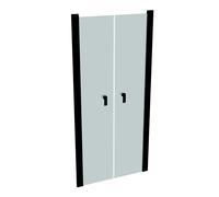 HÜPPE Design pure porte battante dans la niche Largeur : 90cm arrêt à gauche et à droite pour le receveur de douche, 8P1302123315, 8P1302123315, Cabine doccia: Colore del profilo Black Edition Glass E