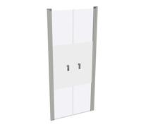 HÜPPE Design pure porte battante dans la niche Largeur : 90cm arrêt à gauche et à droite pour le receveur de douche, 8P1305087375, 8P1305087375, Cabine doccia: Profilo colore argento vetro opaco ESG P