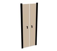 HÜPPE Design pure porte battante pour largeur de paroi latérale : 80cm arrêt à gauche et à droite pour bac à douche, 8P1404123378, 8P1404123378, Cabine doccia: Colore del profilo Black Edition Glass E