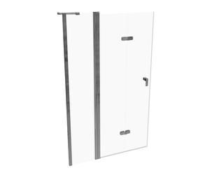 HÜPPE Design pure Porte pliante battante, avec segment fixe, fixation à gauche, largeur 1200mm, hauteur 1900mm, 8P7001092321, 8P7001092321, Cabine doccia: Profilo colore argento vetro lucido ESG trasp