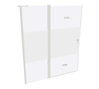 HÜPPE Design pure Porte pliante battante, avec segment fixe, fixation à gauche, largeur 1700mm, hauteur 2000mm, 8P7006182375, 8P7006182375, Cabine doccia: Colore del profilo Bianco Edition ESG Privati