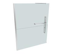 HÜPPE Duplo pure walk-in parete laterale quadrata 1 pezzo, larghezza: 160 cm,...