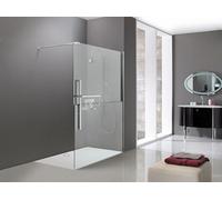 HÜPPE Duplo pure Walk-In Paroi latérale 4 coins 1 partie, largeur:160cm, fixation à droite, DT0015C91315, DT0015C91315, Cabine doccia: Colore del profilo cromo Vetro ESG Sand Plus