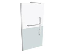 HÜPPE Duplo pure Walk-In Paroi latérale 4 coins 1 partie, largeur:100cm, fixation Ã gauche, DT0000c91317, DT0000c91317, Cabine doccia: Colore del profilo cromo Vetro ESG Combidekor Sand Plus