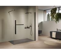 HÜPPE Duplo pure Walk-In Paroi latérale 4 coins 1 partie, largeur:180.1-200cm, fabrication sur mesure, fixation à droite, DT0079123301, DT0079123301, Cabine doccia: Colore del profilo Black Edition Gl