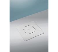 HÜPPE EasyStep capuchon découlement, blanc, carré, pour receveur de douche EasyStep, 070062000, 070062000