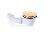 HÜPPE EasyStep Garniture découlement, hauteur de construction 90mm, capuchon découlement rond, pour receveur de douche EasyStep, 215481R89, 215481R89, Colorazione: Oro
