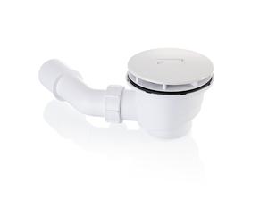 HÜPPE EasyStep Garniture découlement, hauteur de montage 70mm, capuchon découlement rond, pour receveur de douche EasyStep, 215480R55, 215480R55, Colorazione: Bianco