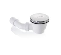 HÜPPE EasyStep Garniture découlement, plate, hauteur de construction 53mm, capuchon découlement rond, pour receveur de douche EasyStep, 215483R91, 215483R91, Colorazione: cromo