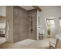HÜPPE Seamlite Paroi latérale Walk-In à 4 angles seule, fabrication sur mesure, L:120,1-140 H:20-200 cm,verre 10mm, HS0181092368, HS0181092368, Cabine doccia: Colore del profilo argento lucido Vetro E