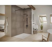 HÜPPE Seamlite Paroi latérale Walk-In à 4 angles seule, fabrication sur mesure, L : 120,1-160 H : 200,1-220 cm, verre 8mm, HS0285182321, HS0285182321, Cabine doccia: Colore del profilo White Edition V