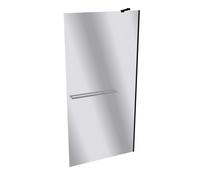 HÜPPE Seamlite Paroi latérale Walk-In à 4 angles seule, fabrication sur mesure, L:70-120 H:20-200 cm, verre 10mm, HS0180123381, HS0180123381, Cabine doccia: Profilo colore Nero Edizione in vetro ESG v