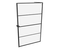 HÜPPE Select+ Frame Paroi latérale seule, étrier transversal, épaisseur de verre 6mm, largeur 1200mm, SL040512331C, SL040512331C, Cabine doccia: Colore del profilo Black Edition Glass ESG Stripes