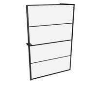 HÜPPE Select+ Frame Paroi latérale seule, étrier transversal, épaisseur de verre 6mm, largeur 1300mm, SL040612331C, SL040612331C, Cabine doccia: Colore del profilo Black Edition Glass ESG Stripes