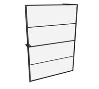 HÜPPE Select+ Frame Paroi latérale seule, étrier transversal, épaisseur de verre 6mm, largeur 1400mm, SL040712331D, SL040712331D, Cabine doccia: Colore del profilo Black Edition Vetro ESG Stripes con 