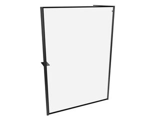 HÜPPE Select+ Frame Paroi latérale seule, étrier transversal, épaisseur de verre 6mm, largeur 1400mm, SL040712331B, SL040712331B, Cabine doccia: Colore del profilo Black Edition Glass ESG Telaio nero 