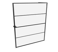 HÜPPE Select+ Frame Paroi latérale seule, étrier transversal, épaisseur de verre 6mm, largeur 1600mm, SL040912331D, SL040912331D, Cabine doccia: Colore del profilo Black Edition Vetro ESG Stripes con 