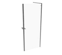 HÜPPE Select+ Frame Paroi latérale seule, étrier transversal, épaisseur de verre 6mm, largeur 800mm, SL0401069322, SL0401069322, Cabine doccia: Profilo colore argento vetro lucido ESG trasparente con