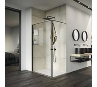 HÜPPE Select+ Frame Paroi latérale seule, étrier transversal, épaisseur de verre 6mm, largeur 800mm, SL0401069321, SL0401069321, Cabine doccia: Profilo colore argento vetro lucido ESG trasparente