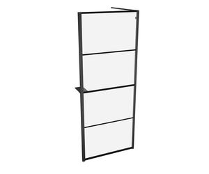 HÜPPE Select+ Frame Paroi latérale seule, étrier transversal, épaisseur de verre 6mm, largeur 800mm, SL040112331D, SL040112331D, Cabine doccia: Colore del profilo Black Edition Vetro ESG Stripes con a