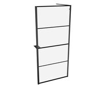 HÜPPE Select+ Frame Paroi latérale seule, étrier transversal, épaisseur de verre 6mm, largeur 900mm, SL040212331C, SL040212331C, Cabine doccia: Colore del profilo Black Edition Glass ESG Stripes