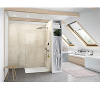 HÜPPE Select+ paroi latérale seule, étrier de stabilisation, épaisseur de verre 8mm, largeur 750mm, SL0311123321, SL0311123321, Cabine doccia: Colore profilo Colore nero Edizione vetro ESG trasparente