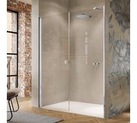 HÜPPE Solva anta basculante, con anta fissa adiacente, per nicchia, S22902092322, S22902 Solva [Box Doccia > Porte a battente]
