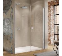HÜPPE Solva anta basculante, con anta fissa adiacente, per nicchia, S23004092322, S23004 Solva [Box Doccia > Porte a battente]