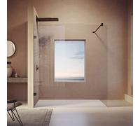 HÜPPE SolvaPro Paroi latérale seule, Walk-In, 4 coins, fixation à gauche, barre de stabilisation, largeur 200-1200mm, hauteur 900-2000mm, sur mesure, 7R0180123375, 7R0180123375, Cabine doccia: Profilo