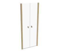 HÜPPE SolvaPro partiellement encadrée Porte battante à 4 angles pour paroi latérale, largeur : 80cm, hauteur : 200cm, 7T090155H321, 7T090155H321, Cabine doccia: Colore del profilo ottone Vetro ESG chi