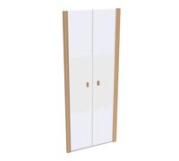 HÜPPE SolvaPro porte battante à 4 angles avec cadre partiel en niche, fabrication sur mesure, largeur : 60-120cm, hauteur:120-200cm, 7T088055D375, 7T088055D375, Cabine doccia: Profilo colore bronzo ES