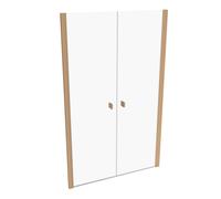 HÜPPE SolvaPro porte battante à 4 angles avec cadre partiel en niche, fabrication sur mesure, largeur:120,1-180cm, hauteur:200,1-220cm, 7T088355D321, 7T088355D321, Cabine doccia: Colore del profilo br