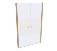 HÜPPE SolvaPro porte battante à 4 angles avec cadre partiel en niche, fabrication sur mesure, largeur:120,1-180cm, hauteur:200,1-220cm, 7T088355H373, 7T088355H373, Cabine doccia: Colore del profilo ot