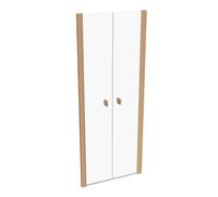 HÜPPE SolvaPro porte battante à 4 angles avec cadre partiel en niche, fabrication sur mesure, largeur : 60-120cm, hauteur:120-200cm, 7T088055D322, 7T088055D322, Cabine doccia: Profilo colore bronzo ES