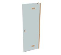 HÜPPE SolvaPro Porte battante à cadre partiel, 4 angles, avec segment fixe, fixation à droite, fabrication sur mesure, L:70-120cm, H:200,1-220cm, 7T048155D315, 7T048155D315, Cabine doccia: Colore del 