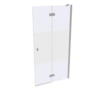 HÜPPE SolvaPro Porte battante à cadre partiel, 4 angles, avec segment fixe, fixation à droite, largeur : 1000mm, 7T040355G373, 7T040355G373, Cabine doccia: Profilfarbe in acciaio inossidabile Glas ESG