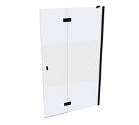 HÜPPE SolvaPro Porte battante à cadre partiel, 4 angles, avec segment fixe, fixation à droite, largeur : 1200mm, 7T040455F373, 7T040455F373, Cabine doccia: Profilfarbe nero crom Glas ESG Privatima