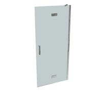 HÜPPE SolvaPro Porte battante à cadre partiel, 4 angles, avec segment fixe, fixation à droite, largeur : 900mm, 7T0402092315, 7T0402092315, Cabine doccia: Colore del profilo argento lucido Vetro ESG S