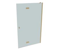 HÜPPE SolvaPro Porte battante à cadre partiel, 4 angles, avec segment fixe, fixation à droite, largeur : 1200mm, 7T040455H316, 7T040455H316, Cabine doccia: Profilo colore ottone Vetro ESG Sand Plus co