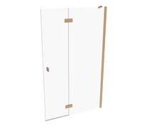 HÜPPE SolvaPro Porte battante à cadre partiel, 4 angles, avec segment fixe, fixation à droite, largeur : 1200mm, 7T040455D322, 7T040455D322, Cabine doccia: Profilo colore bronzo ESG vetro trasparente 