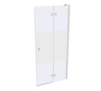 HÜPPE SolvaPro Porte battante à cadre partiel, 4 angles, avec segment fixe, fixation à droite, largeur : 900mm, 7T0402182373, 7T0402182373, Cabine doccia: Colore del profilo Bianco Edizione Vetro ESG 